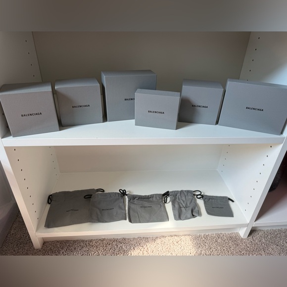 Balenciaga Accessories - Balenciaga Gray Boxes & Dust Bags